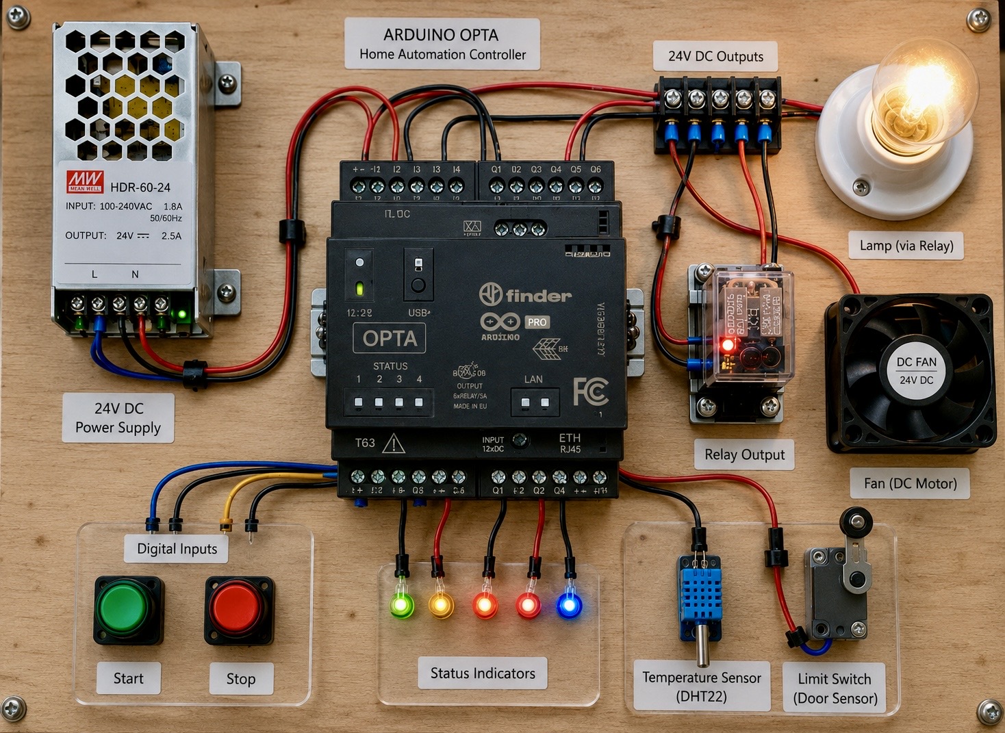 Arduino Opta PLC ladder logic and control programming