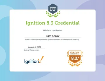 Certificate: Ignition 8.3 Credential.