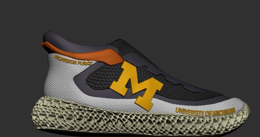 3D rendered Smart Shoe side profile